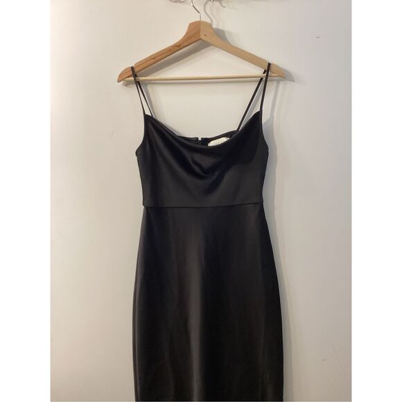 Sachin & Babi serena black satin cowl neck midi slip dress‎ - Picture 7 of 14